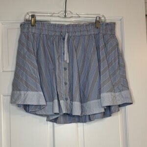 aerie Blue and White Striped Skort
